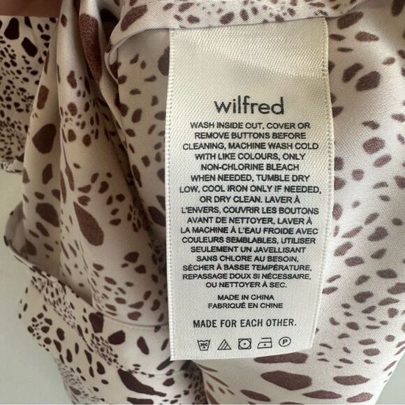 Wilfred Aritzia Bloom Spaghetti Strap Mini Slip Dress Birch Bitter Chocolate - Picture 10 of 11